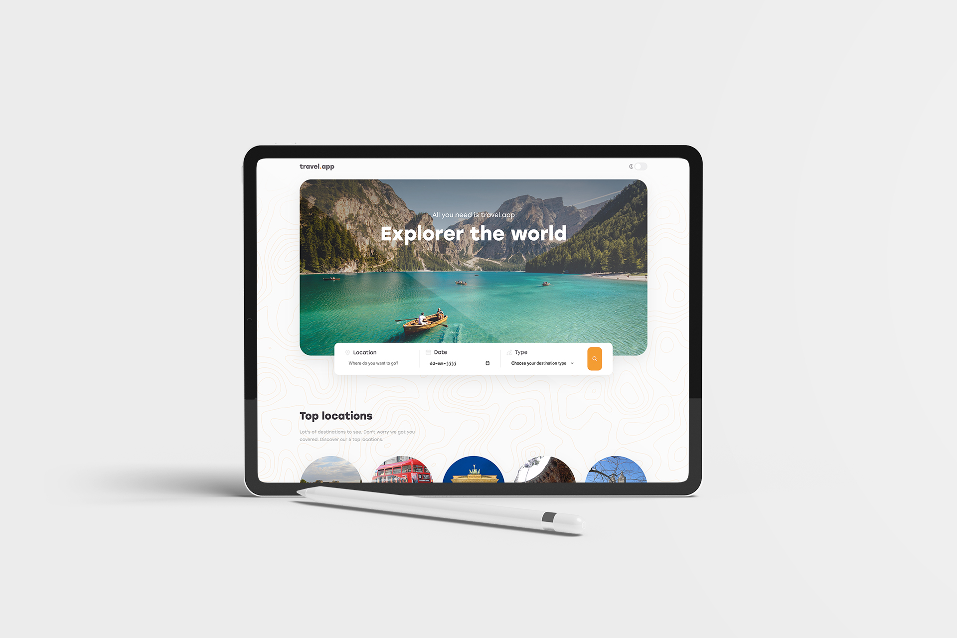 Presentatie van een webapplicatie Travel.app